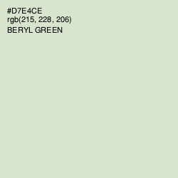 #D7E4CE - Beryl Green Color Image